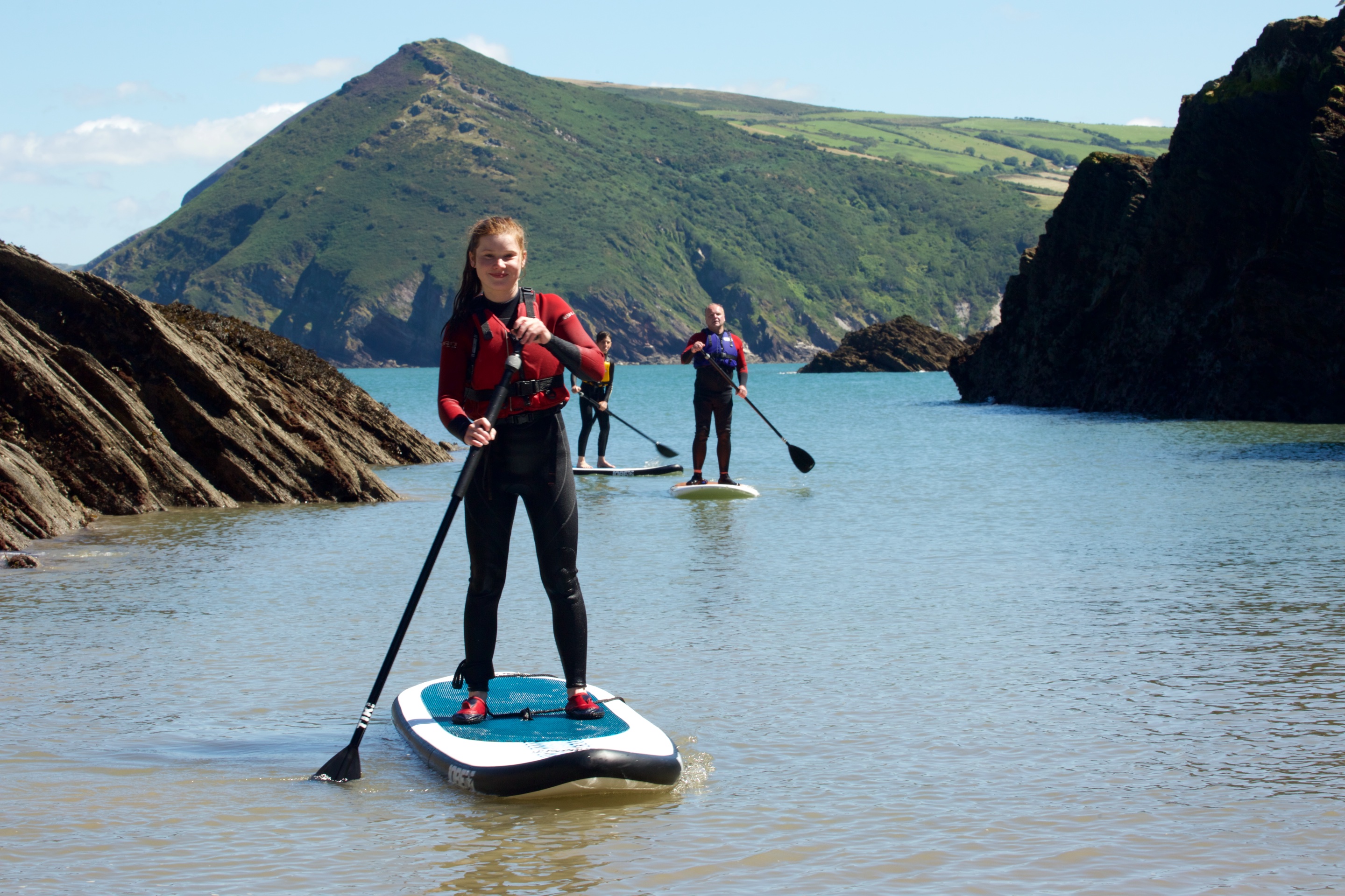 Stand up paddleboarding in in North Devon